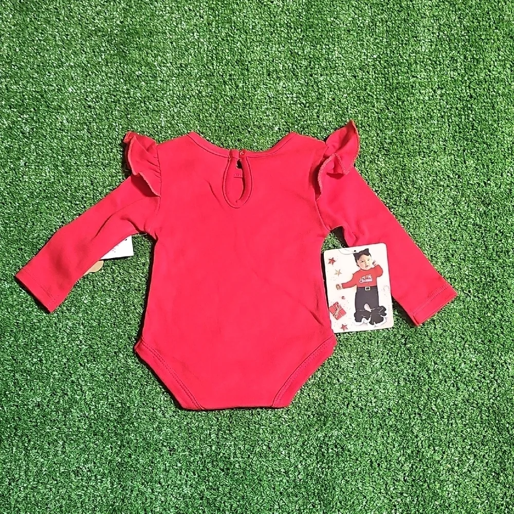 Baby Essentials Festive Red Christmas Bodysuit